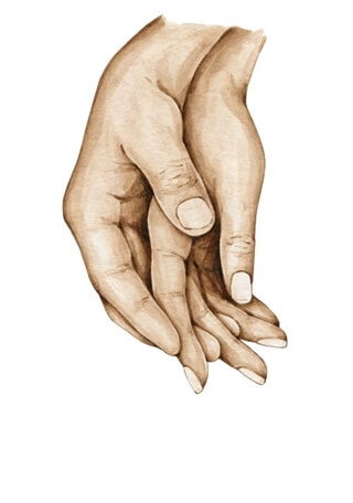 Hållande händer (färger) - Poster